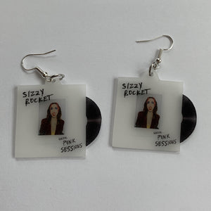 Sizzy Rocket GRRRL Punk Sessions Vinyl Album Handmade Earrings!
