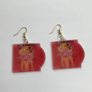 Mean Girls Musical Broadway Soundtrack Vinyl Album Handmade Earrings!