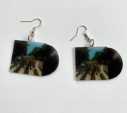 The Beatles Abbey Road Vinyl Album Handmade Earrings!