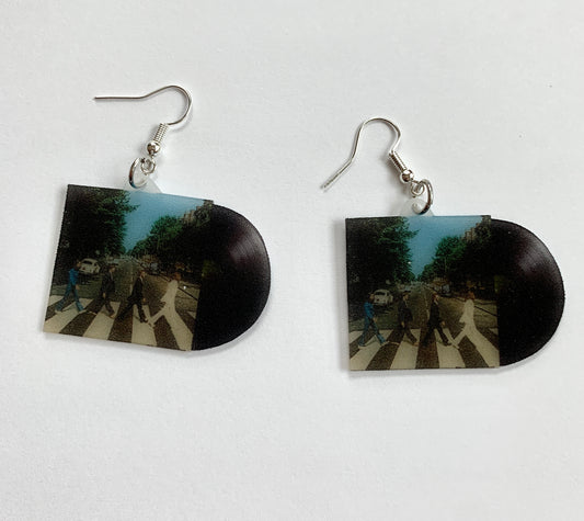 The Beatles Abbey Road Vinyl Album Handmade Earrings!