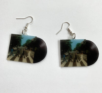 The Beatles Abbey Road Vinyl Album Handmade Earrings!