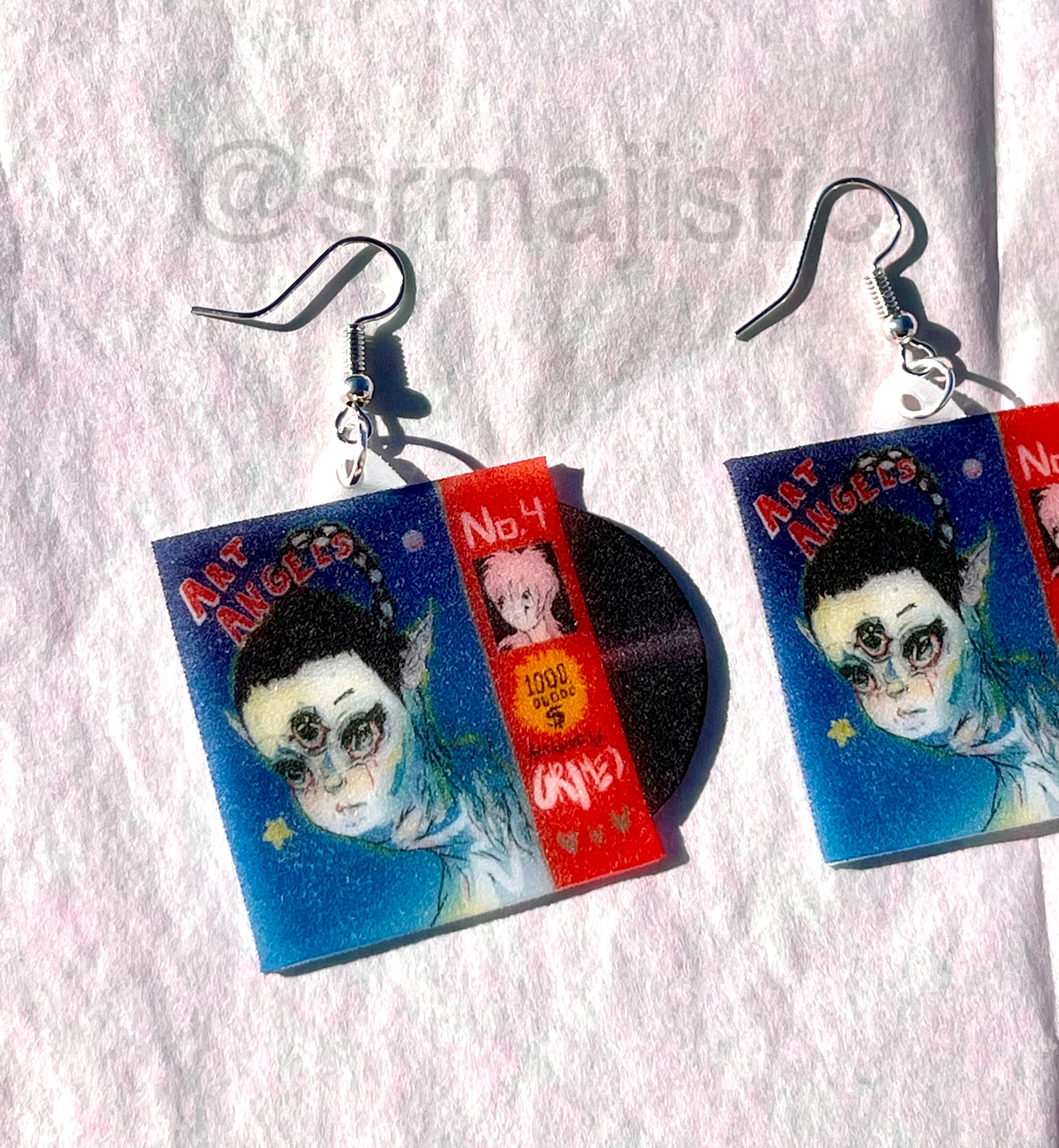Grimes Art Angels Vinyl Album Handmade Earrings!