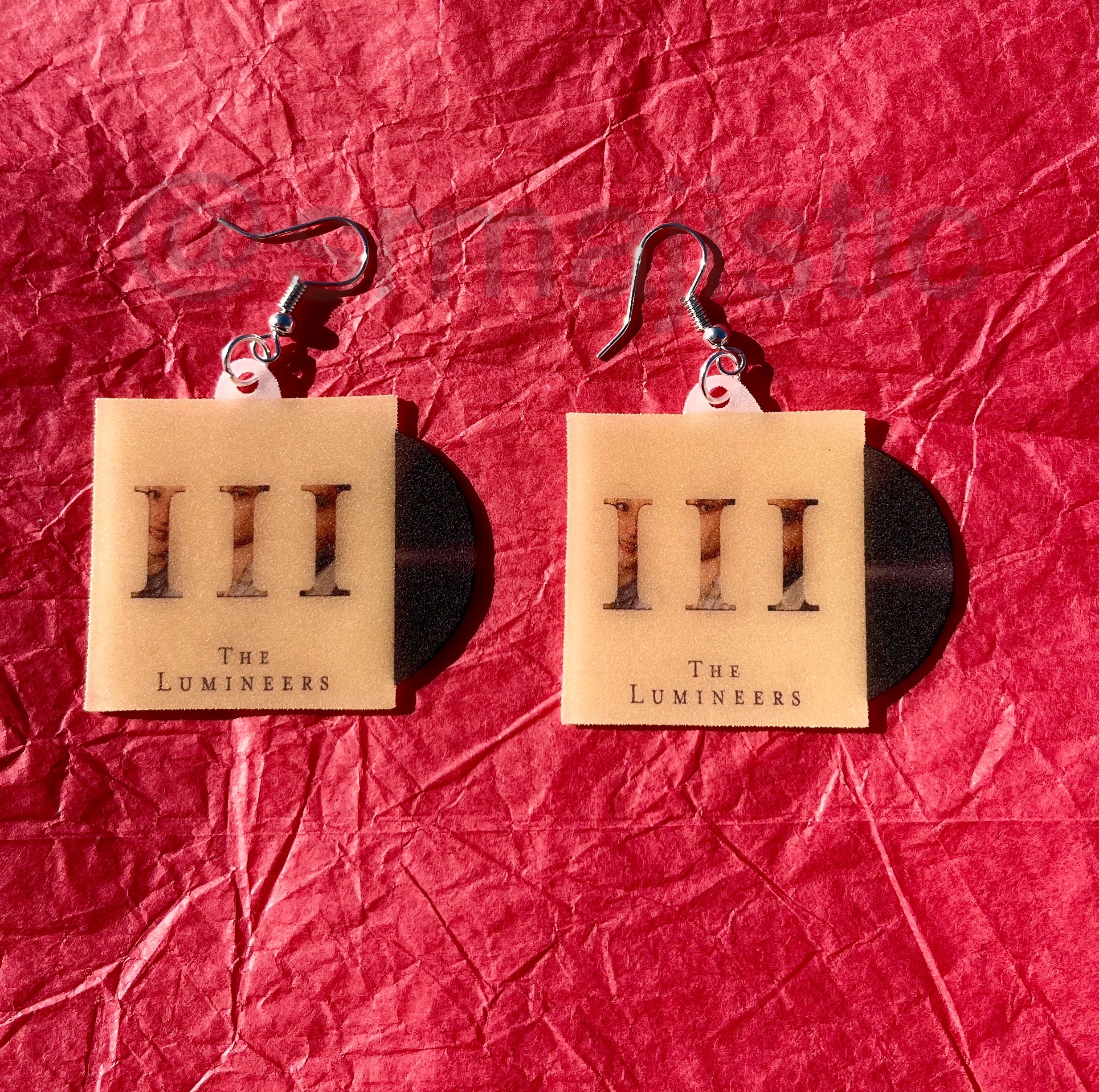The Lumineers III Vinyl Album Handmade Earrings!