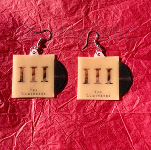 The Lumineers III Vinyl Album Handmade Earrings!