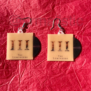 The Lumineers III Vinyl Album Handmade Earrings!