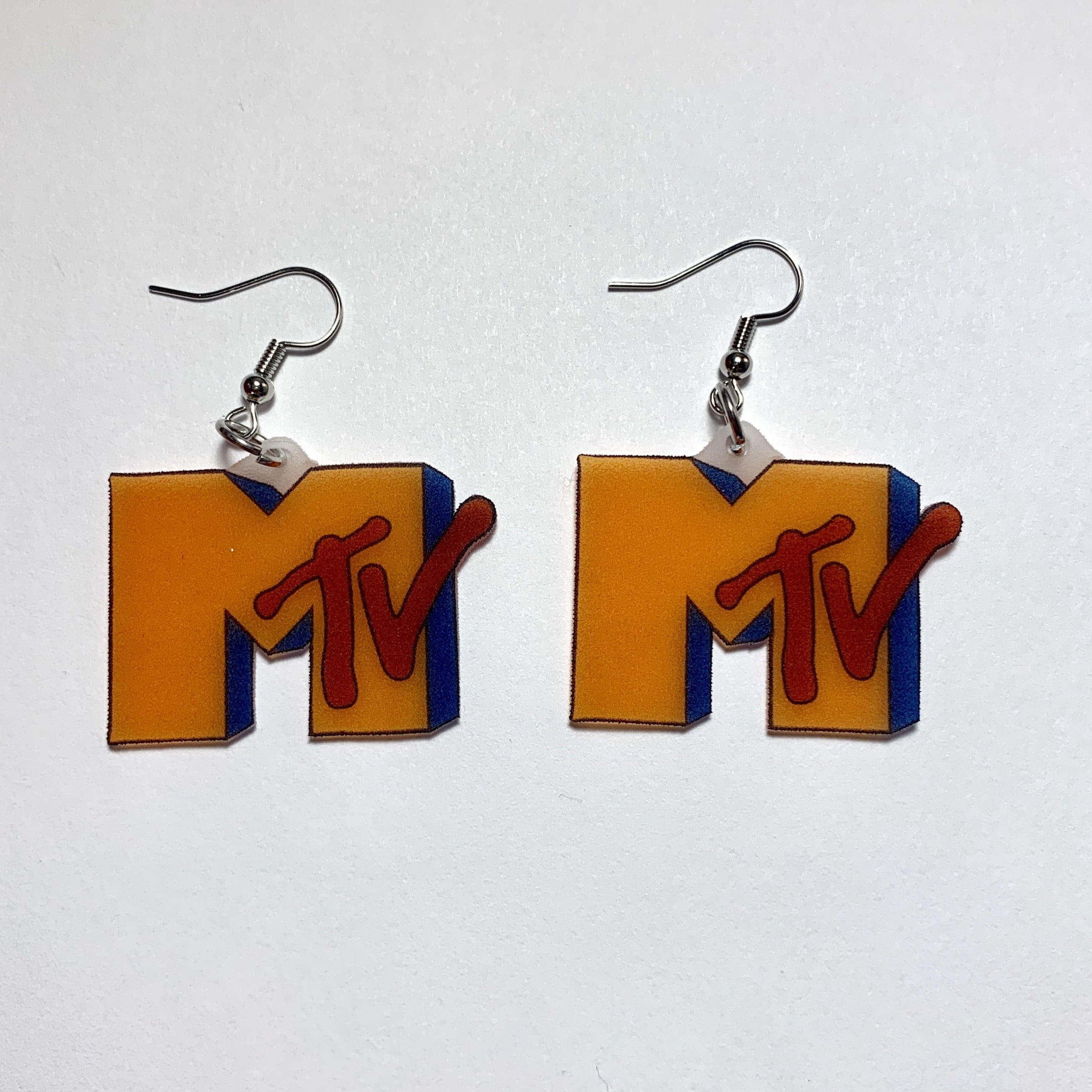 Old retro MTV Logo Handmade Earrings!