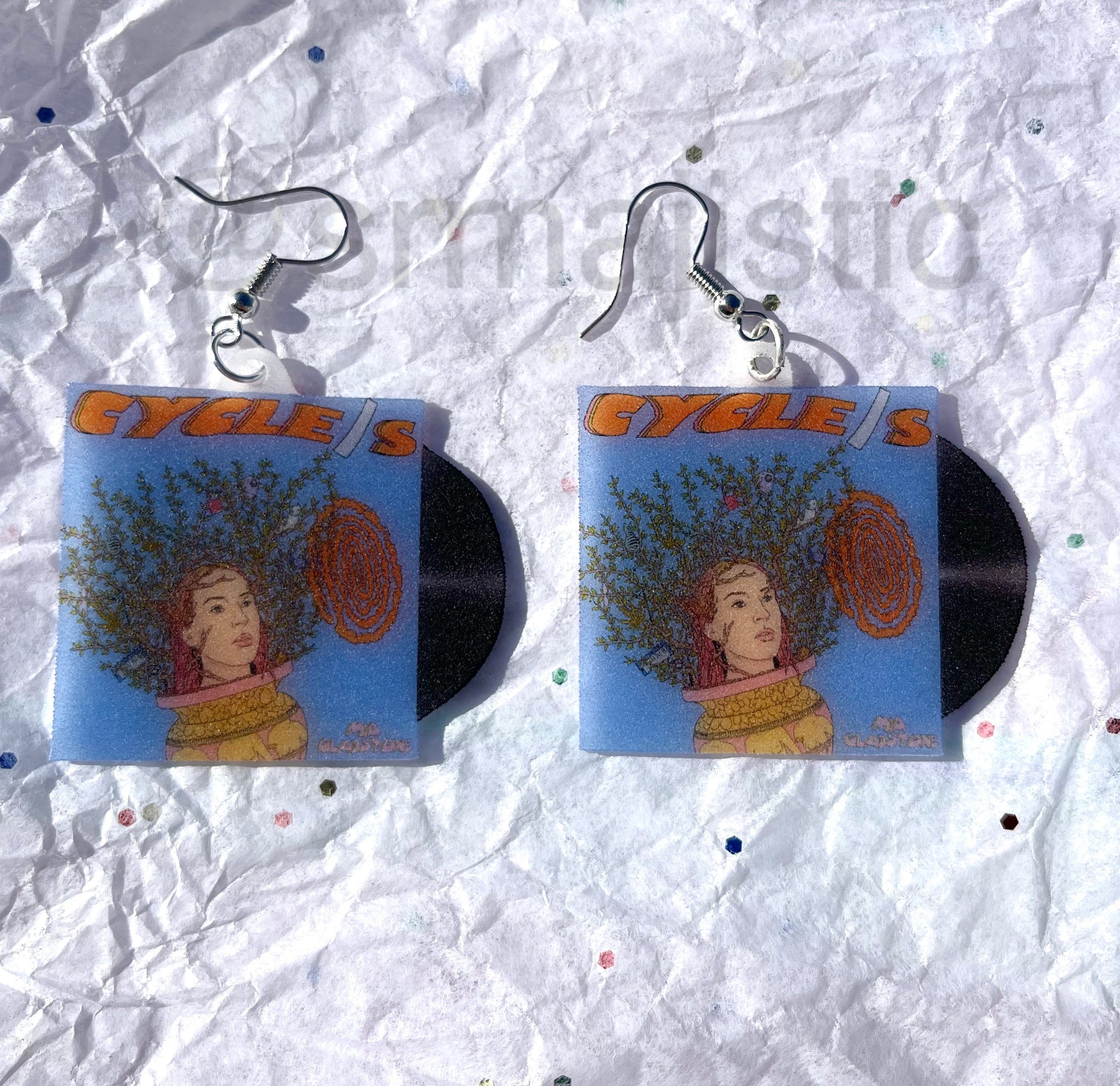 Mia Gladstone CYCLE/S Vinyl Album Handmade Earrings!