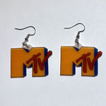 Old retro MTV Logo Handmade Earrings!