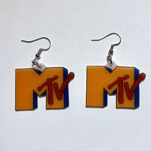 Old retro MTV Logo Handmade Earrings!