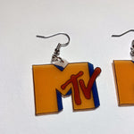 Old retro MTV Logo Handmade Earrings!