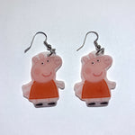 Peppa Pig Character Handmade Earrings!