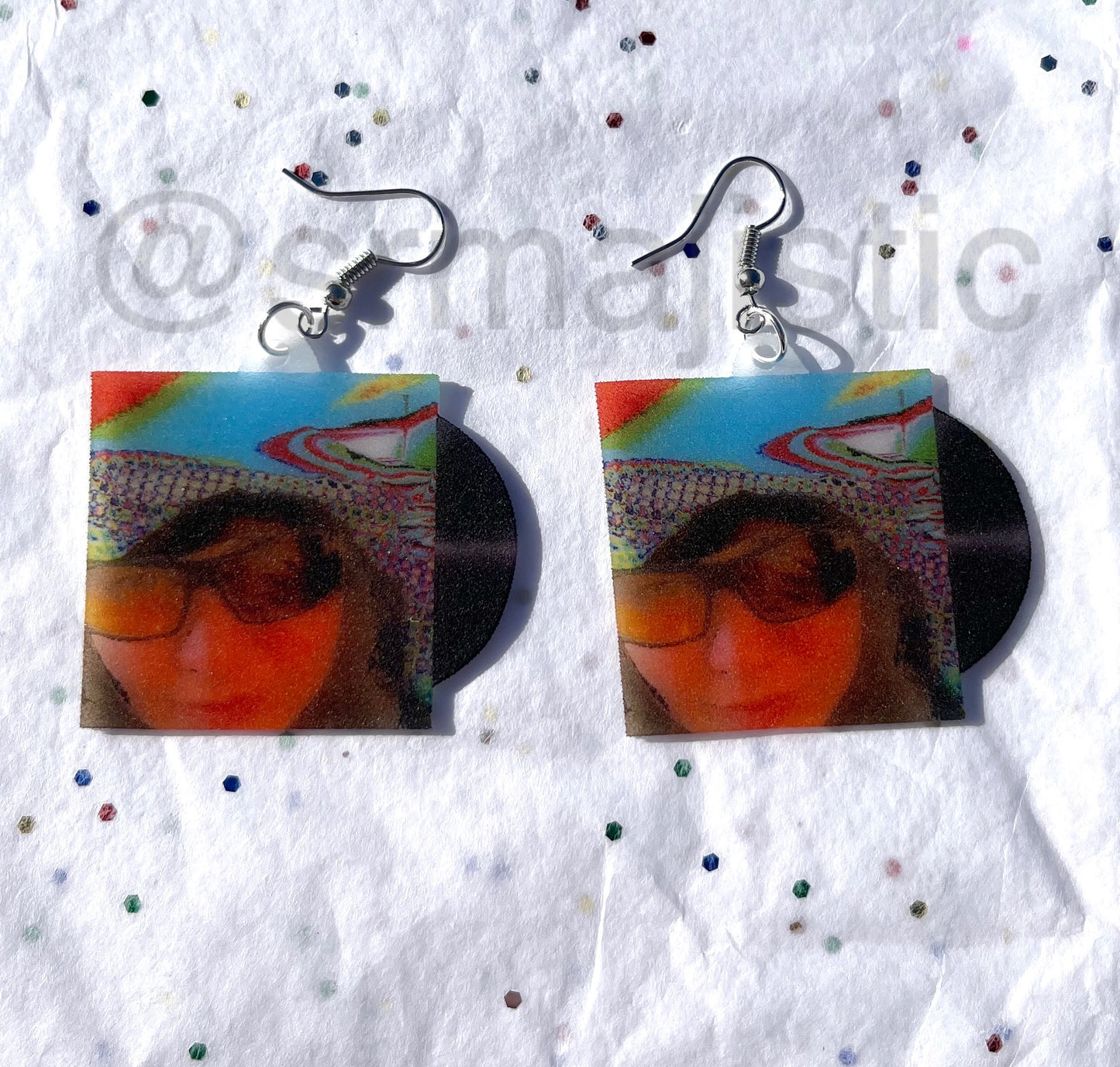 Remi Wolf I'm Allergic to Dogs Vinyl Album Handmade Earrings!