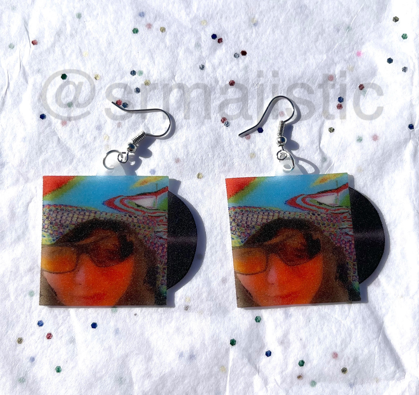 Remi Wolf I'm Allergic to Dogs Vinyl Album Handmade Earrings!