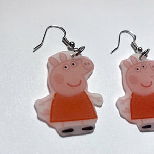 Peppa Pig Character Handmade Earrings!