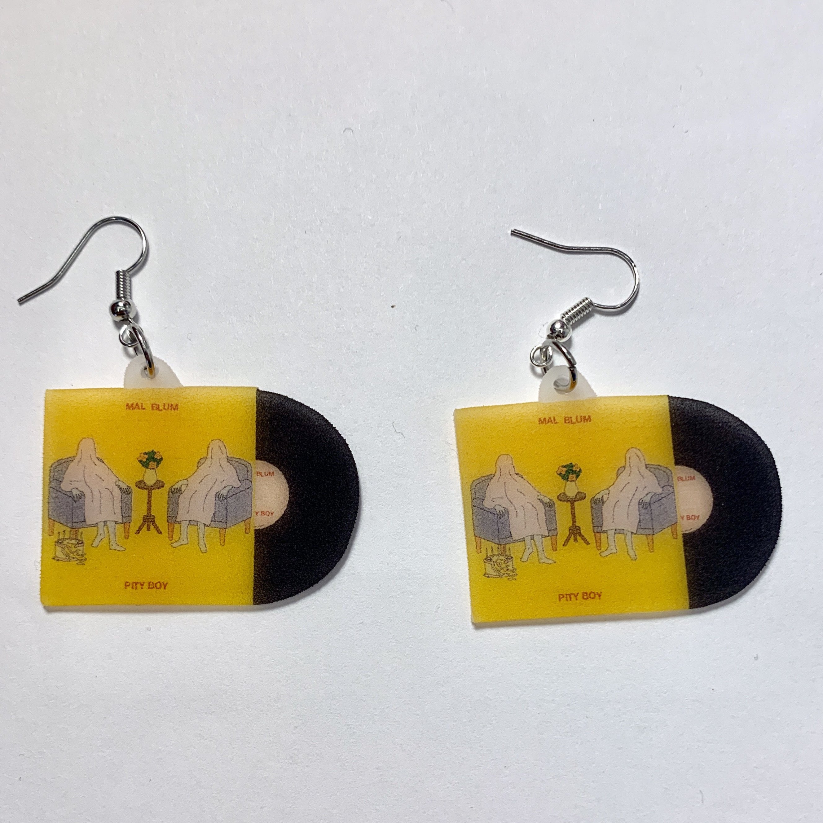 Mal Blum Pity Boy Vinyl Album Handmade Earrings!