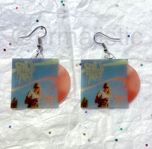 Peach Pit Sweet FA Vinyl Album Handmade Earrings!