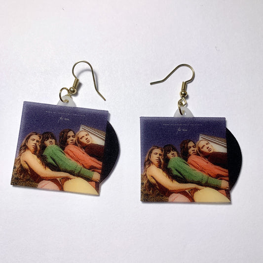 The Aces When My Heart Felt Volcanic Vinyl Album Handmade Earrings!