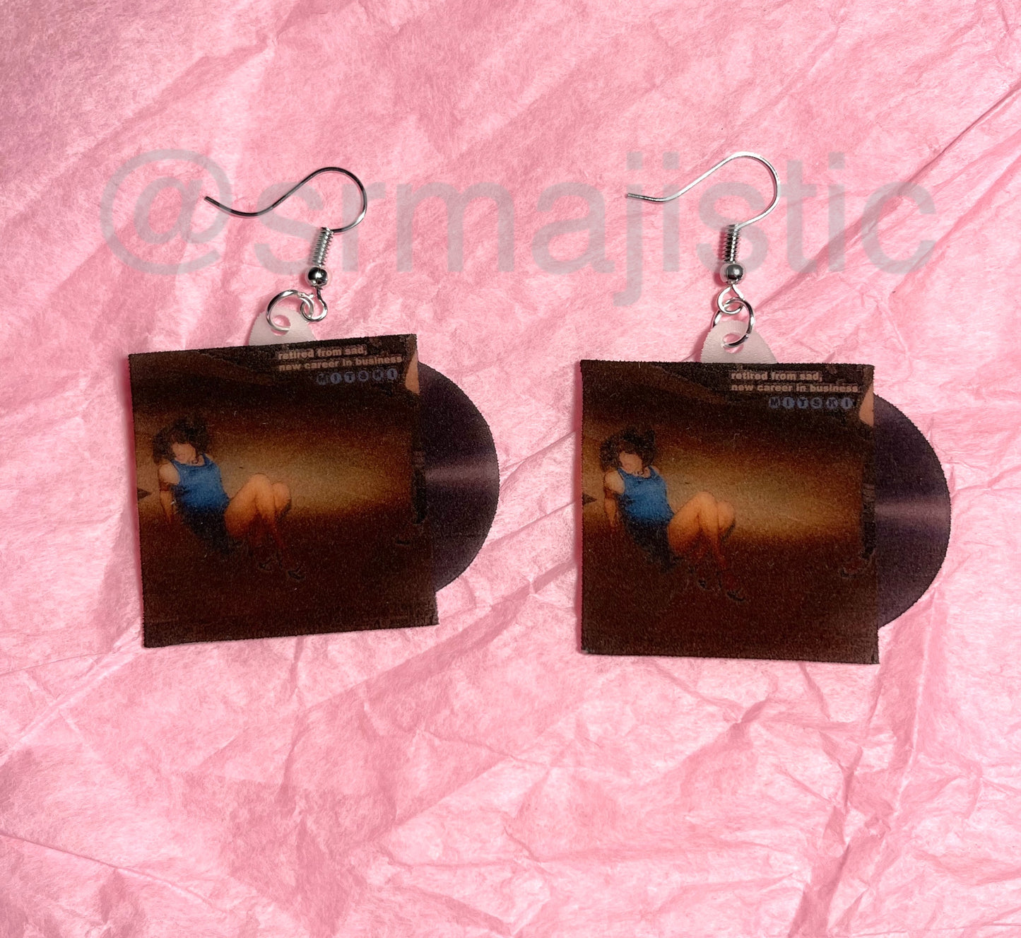 Mitski Retired from Sad, New Career in Business Vinyl Album Handmade Earrings!
