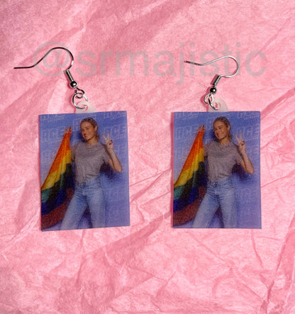 Brie Larson Says Gay Rights! Cute Handmade Earrings!