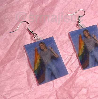 Brie Larson Says Gay Rights! Cute Handmade Earrings!