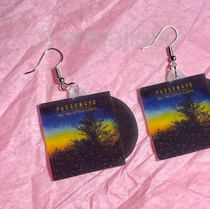 Passengers All the Little Lights Vinyl Album Handmade Earrings!