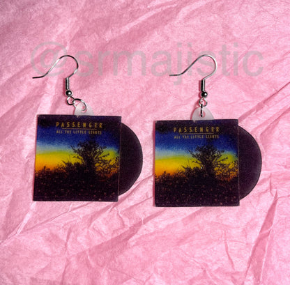 Passengers All the Little Lights Vinyl Album Handmade Earrings!