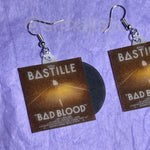 Bastille Bad Blood Vinyl Album Handmade Earrings!
