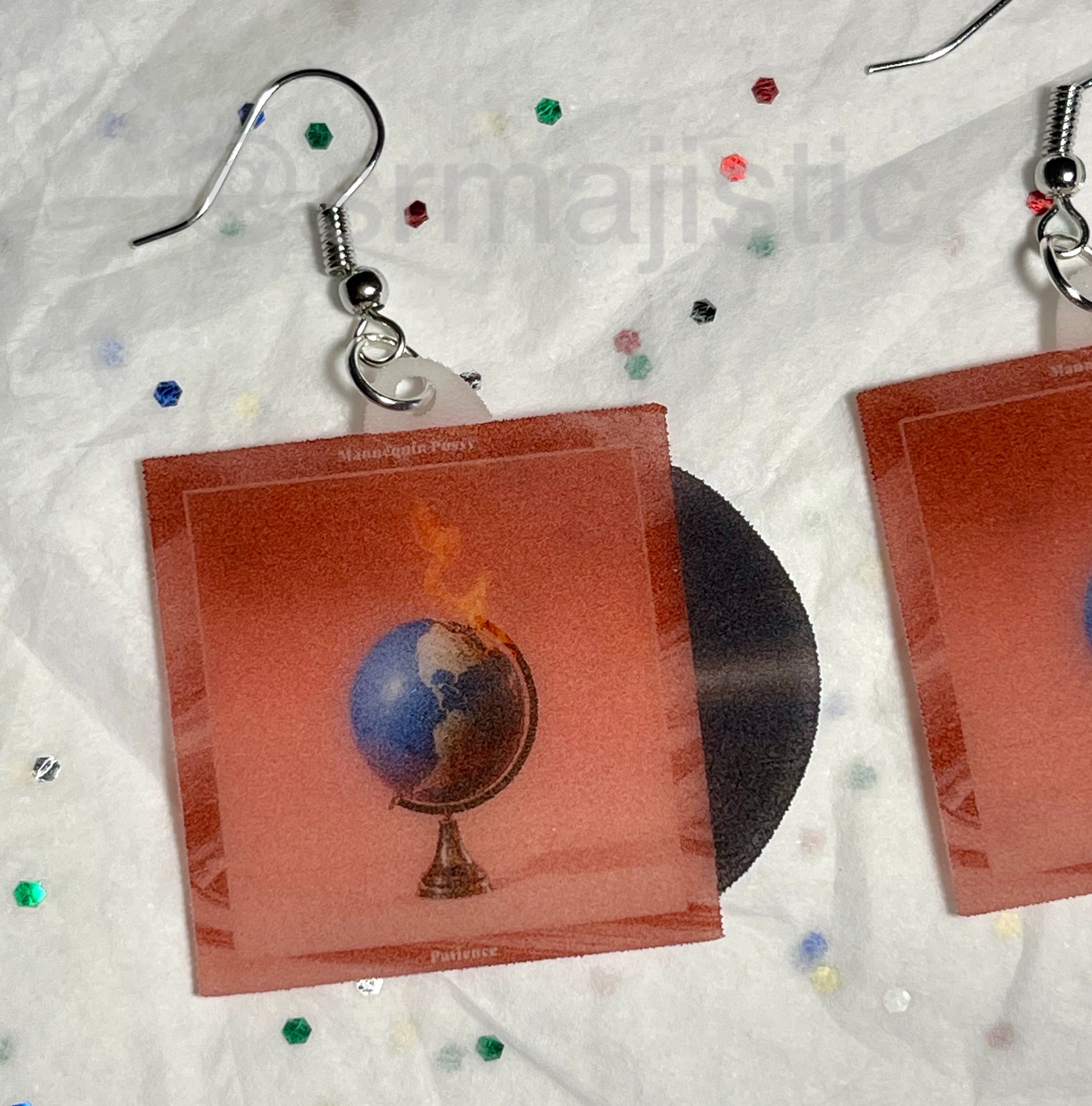 Mannequin Pussy Patience Vinyl Album Handmade Earrings!