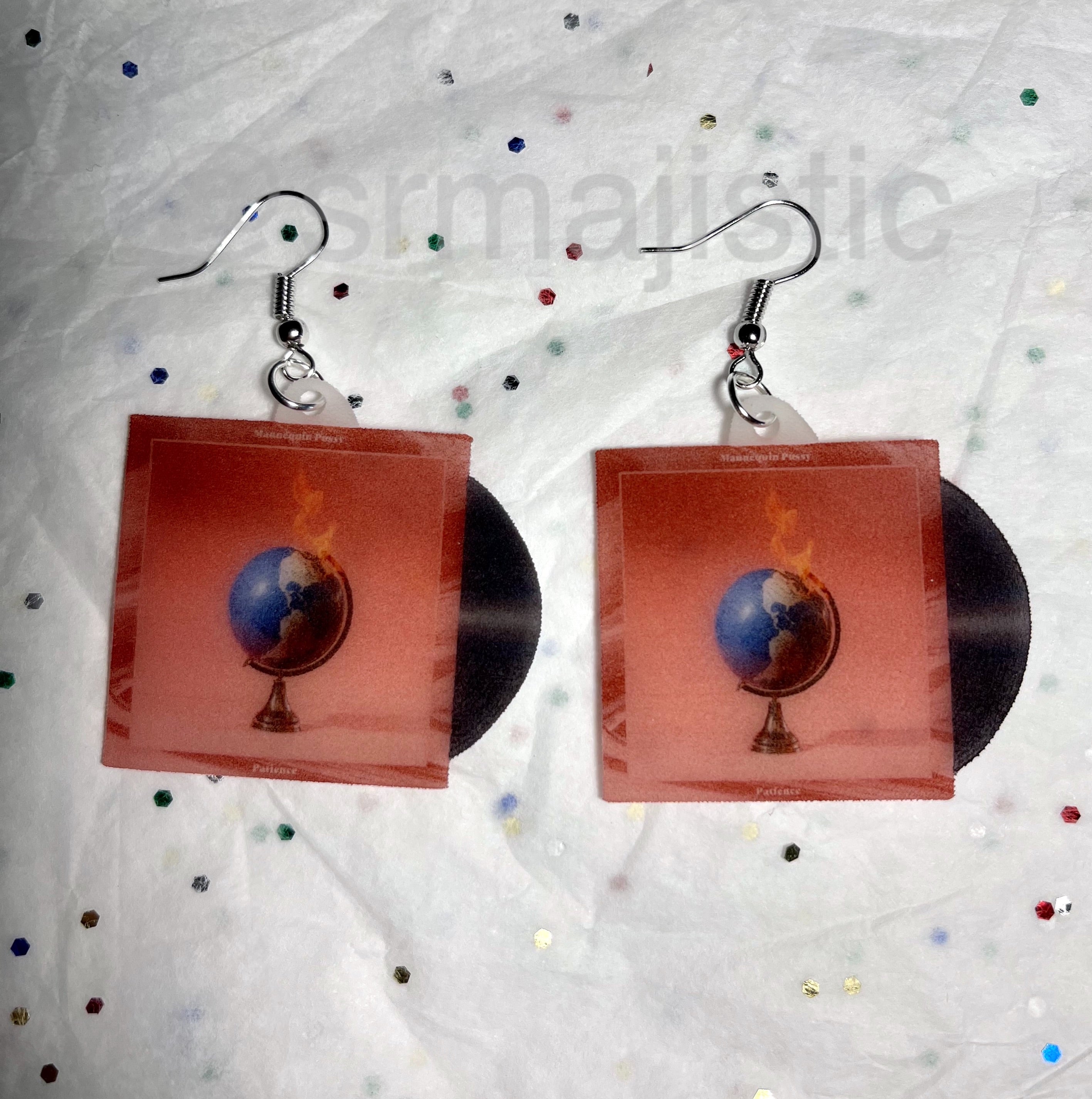 Mannequin Pussy Patience Vinyl Album Handmade Earrings!