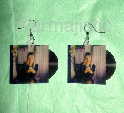 Maude Latour Block Your Number Vinyl Single Handmade Earrings!