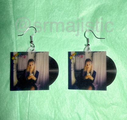 Maude Latour Block Your Number Vinyl Single Handmade Earrings!