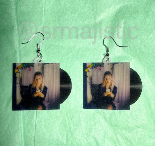 Maude Latour Block Your Number Vinyl Single Handmade Earrings!