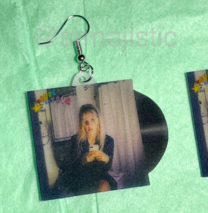 Maude Latour Block Your Number Vinyl Single Handmade Earrings!