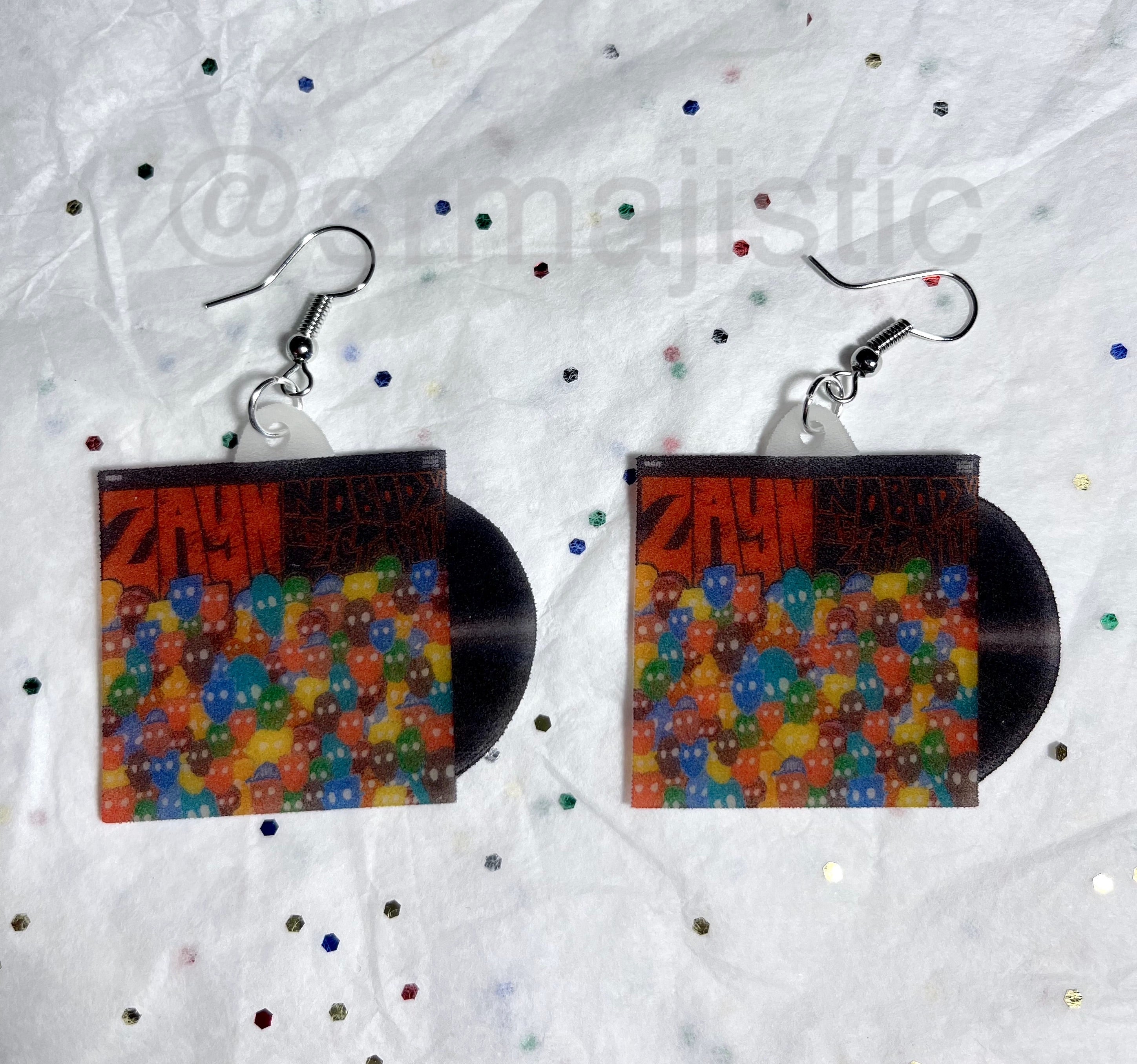Zayn Nobody is Listening Vinyl Album Handmade Earrings!