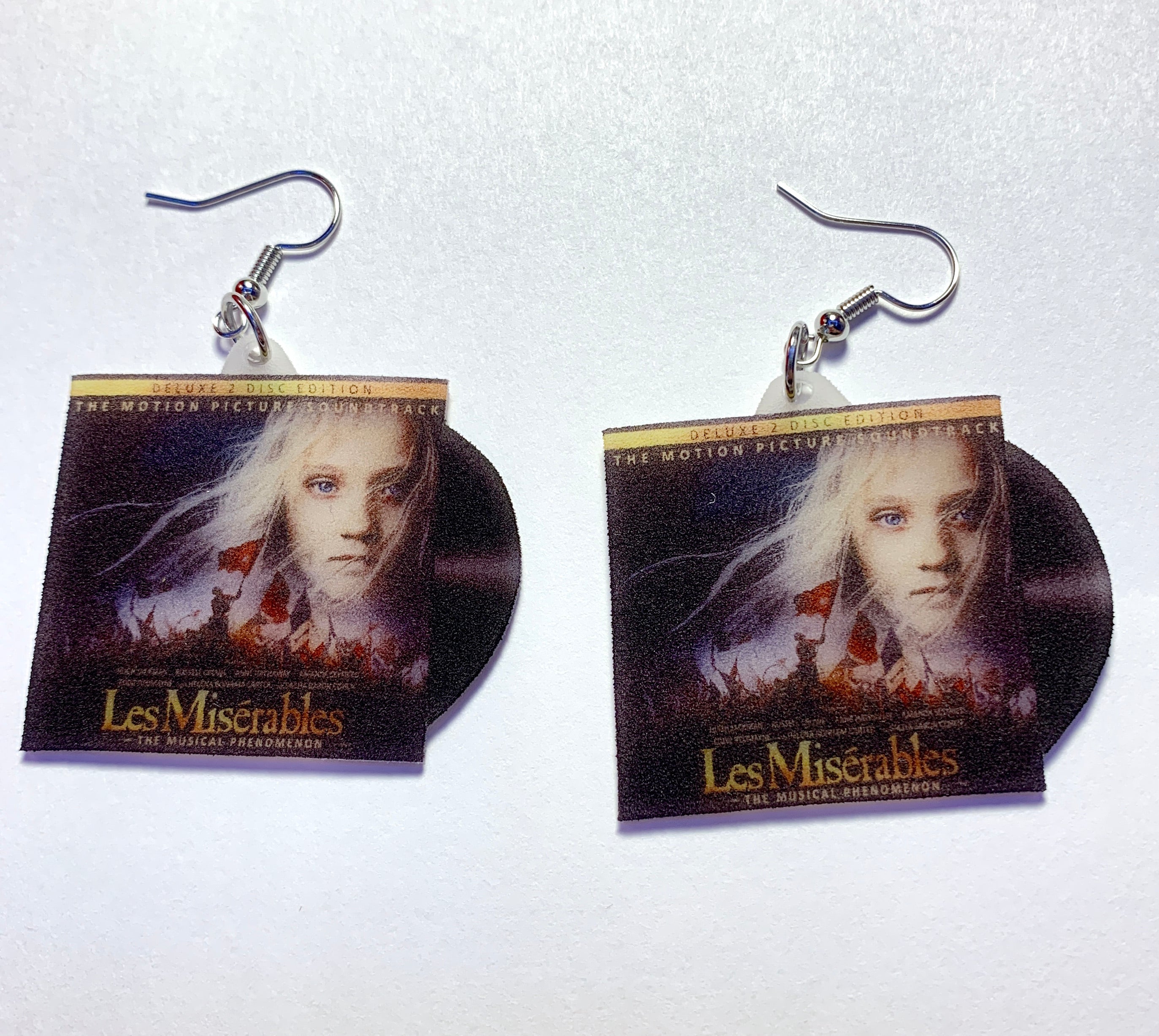 Les Miserables Movie Musical Soundtrack Vinyl Album Handmade Earrings!