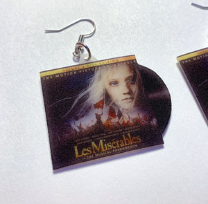 Les Miserables Movie Musical Soundtrack Vinyl Album Handmade Earrings!