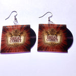 Natasha, Pierre, & the great comet of 1812 Movie Musical Soundtrack Vinyl Album Handmade Earrings!