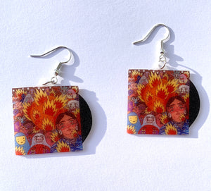BENEE Fire on Marzz Vinyl Album Handmade Earrings!