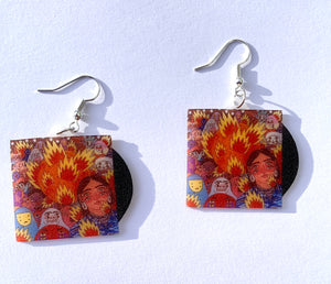 BENEE Fire on Marzz Vinyl Album Handmade Earrings!