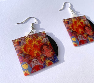 BENEE Fire on Marzz Vinyl Album Handmade Earrings!