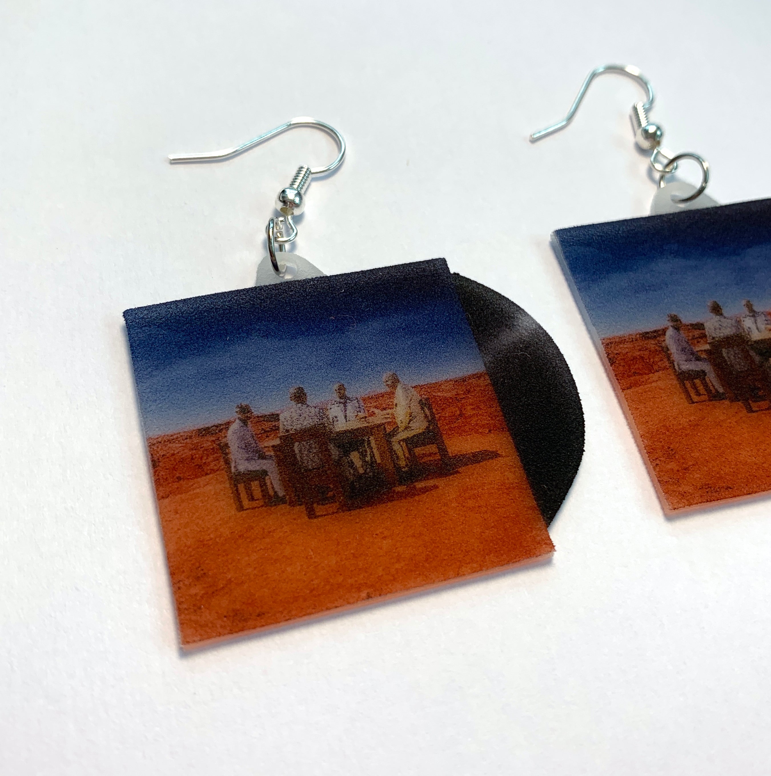 Muse Black Holes and Revelations Vinyl Album Handmade Earrings!