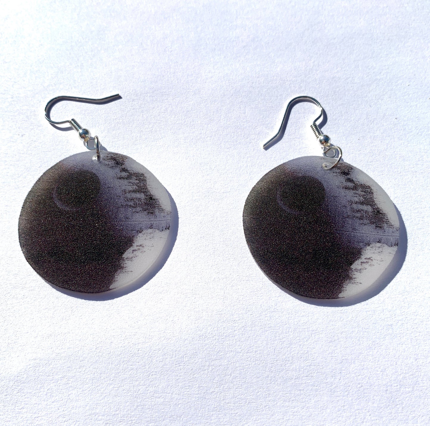 Detailed Star Wars Death Star Handmade Earrings!