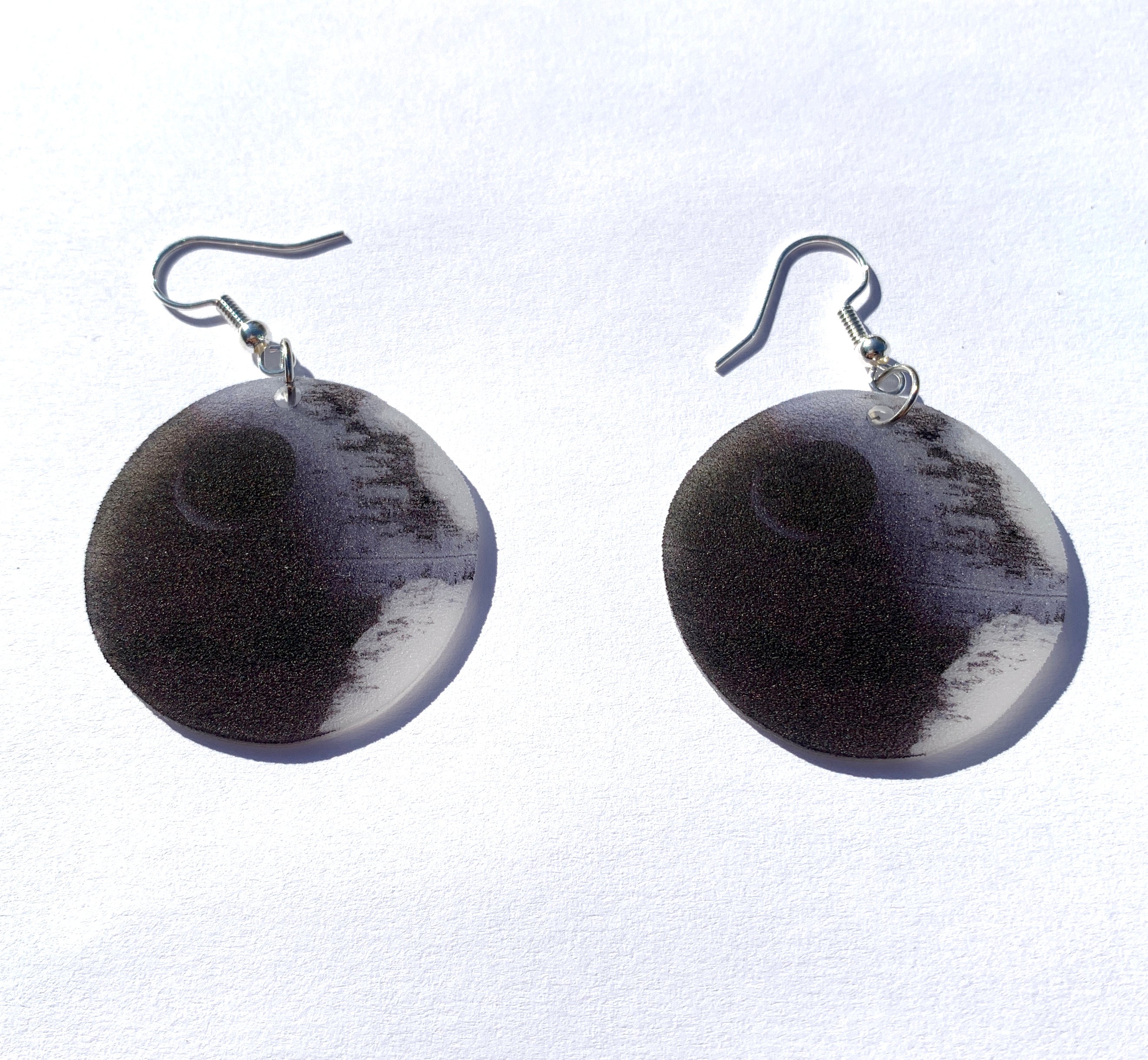 Detailed Star Wars Death Star Handmade Earrings!