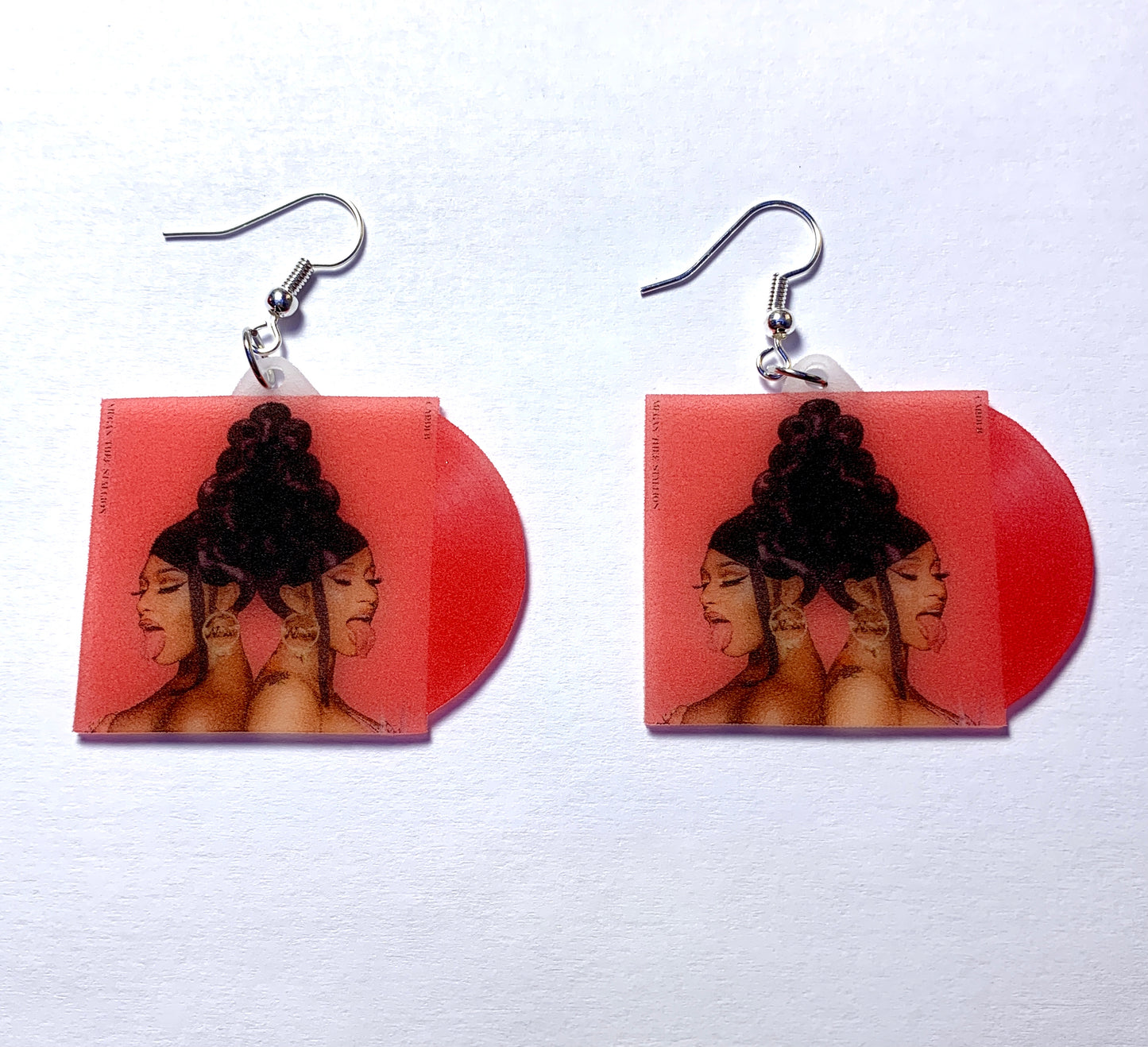 Cardi B and Megan Thee Stallion WAP Vinyl Single Handmade Earrings!