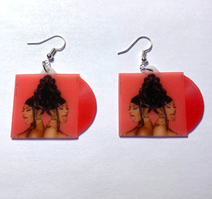 Cardi B and Megan Thee Stallion WAP Vinyl Single Handmade Earrings!