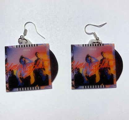 5SOS Youngblood Vinyl Album Handmade Earrings!