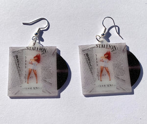 Megan Thee Stallion Good News Vinyl Album Handmade Earrings!