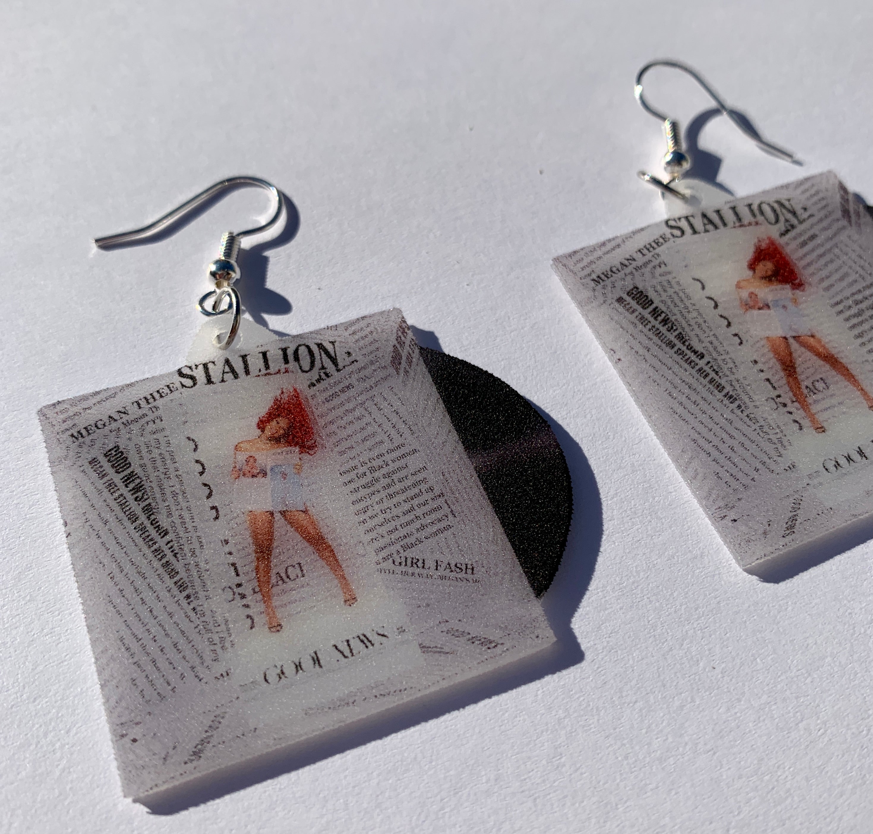 Megan Thee Stallion Good News Vinyl Album Handmade Earrings!