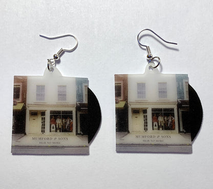 Mumford and Sons Sigh No More Vinyl Album Handmade Earrings!
