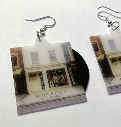 Mumford and Sons Sigh No More Vinyl Album Handmade Earrings!